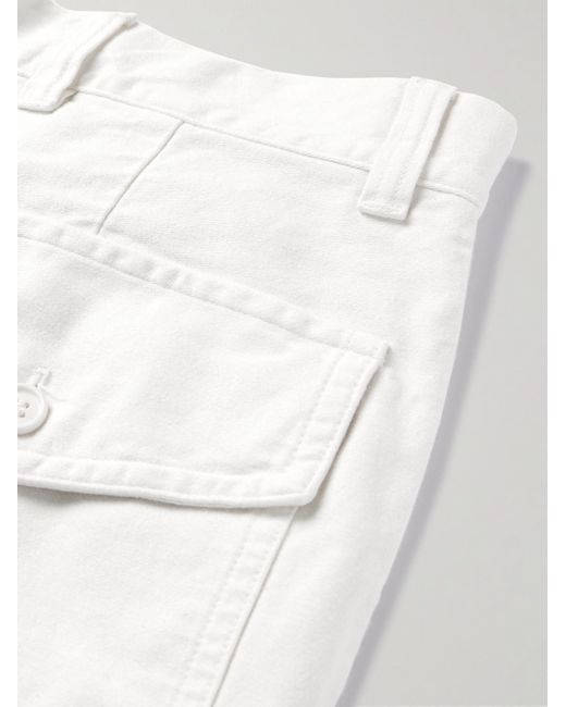 Dries Van Noten White Straight-leg Cotton Cargo Trousers for men