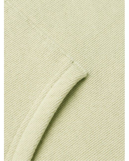 Auralee Green Cotton-jersey Zip-up Hoodie for men