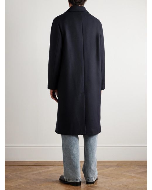 Altea Blue Coleman Wool-blend Twill Coat for men