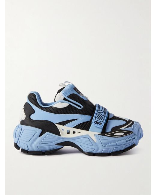 Off-White c/o Virgil Abloh Glove Sneakers aus Leder und Mesh in Blue für Herren