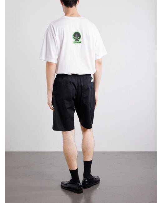 Neighborhood Blue Easy Straight-Leg Logo-Embroidered Shell Shorts for men
