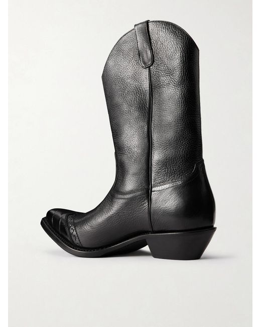 Our Legacy Black Consultant Full-Grain Leather Boots for men