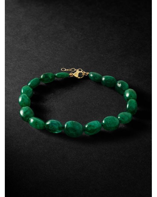 JIA JIA Green Arizona Large Candy Quartz Beaded Bracelet for men