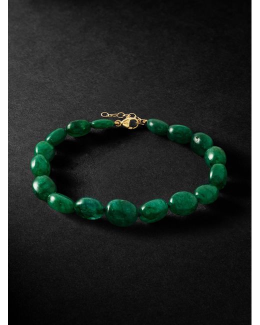 JIA JIA Arizona Large Candy Armband mit Zierperlen aus Quarz und Details aus Gold in Green für Herren