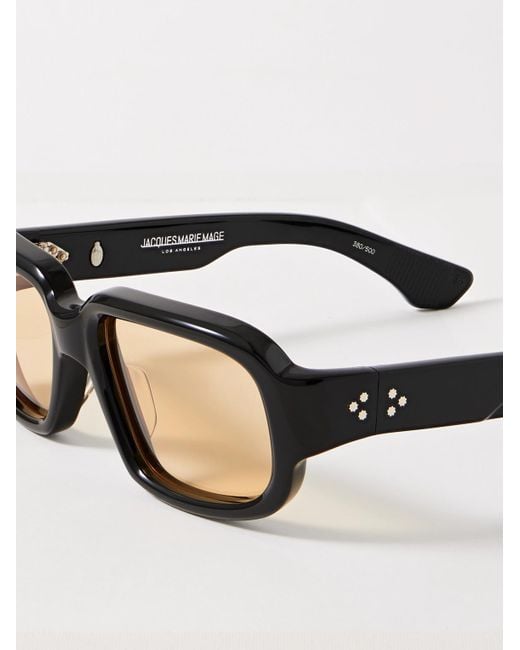 Jacques Marie Mage Black Nakahira Square-frame Acetate Sunglasses for men