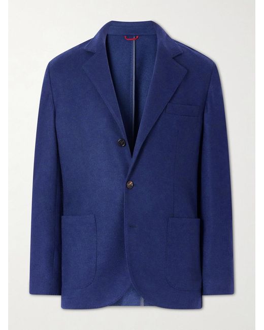 Brunello Cucinelli Blue Cashmere Blazer for men