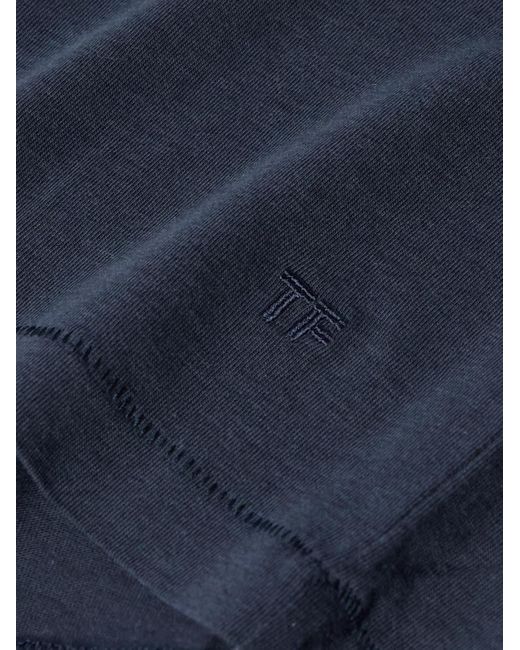 Tom Ford Blue Slim-Fit Lyocell And Cotton-Blend Jersey T-Shirt for men