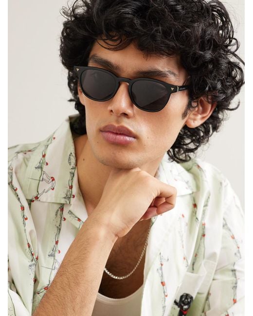 Bottega Veneta Black Round-frame Recycled-acetate Sunglasses for men