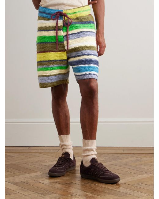 Shorts A Gamba Dritta di The Elder Statesman in Green da Uomo