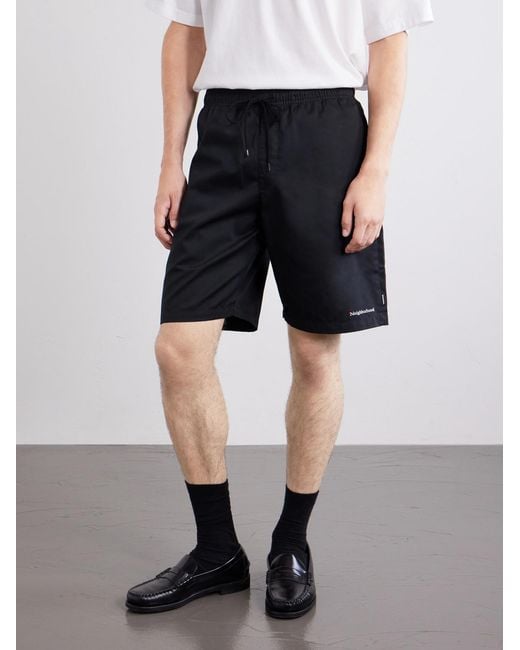 Neighborhood Blue Easy Straight-Leg Logo-Embroidered Shell Shorts for men