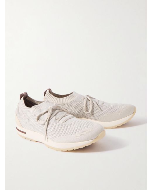 Loro Piana Natural 360 Flexy Leather-Trimmed Knitted Wish Wool Sneakers for men