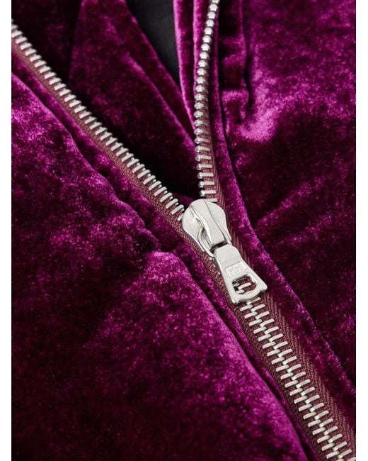Dries Van Noten Bomberjacke aus Samt in Purple für Herren