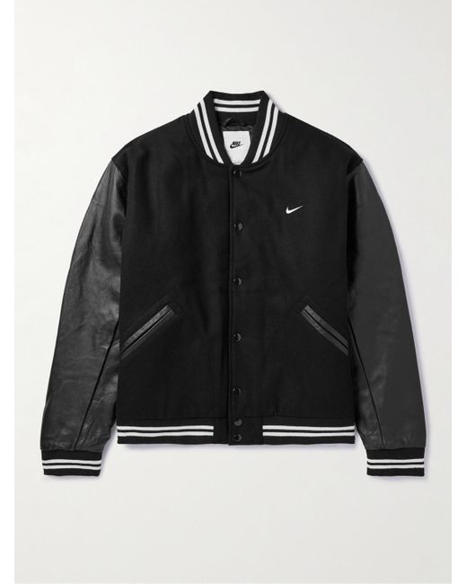 Nike Black Authentics Varsity Jacket for men