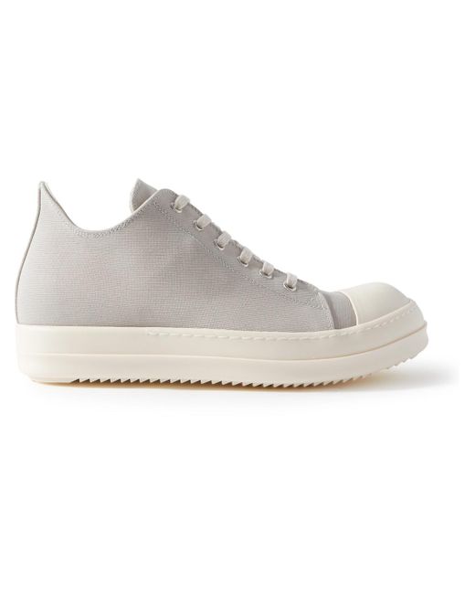 Rick Owens White Twill Sneakers for men