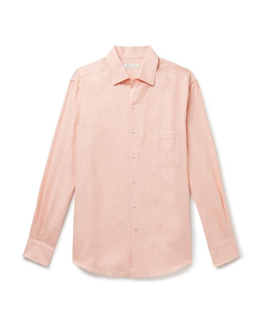 Loro Piana Pink André Arizona Linen Shirt for men