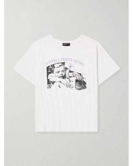 Enfants Riches Deprimes White I Still Have Hope Printed Cotton-jersey T-shirt for men