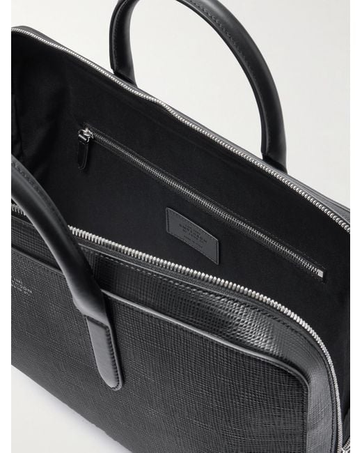 Smythson Aktentasche aus quergemasertem Panama-Leder in Black für Herren