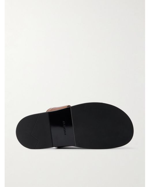 J.M. Weston Brown Leather Sandals for men