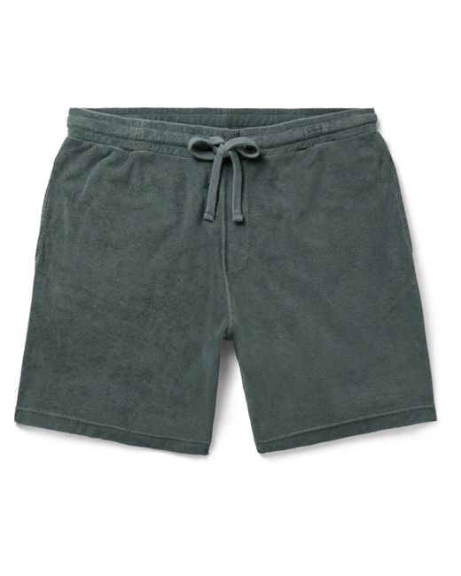 Hartford Gray Straight-leg Cotton-blend Terry Drawstring Bermuda Shorts for men