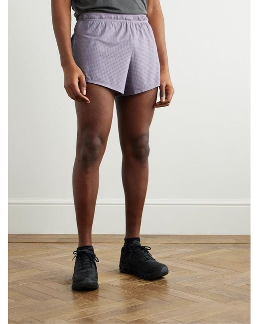 Satisfy Purple 2.5&Quot; Straight-Leg Logo-AppliquÉD Space‑O&Trade;Jersey Shorts for men