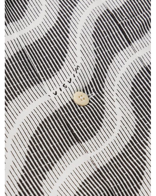 Visvim Gray Copa Camp-collar Printed Canvas Shirt for men