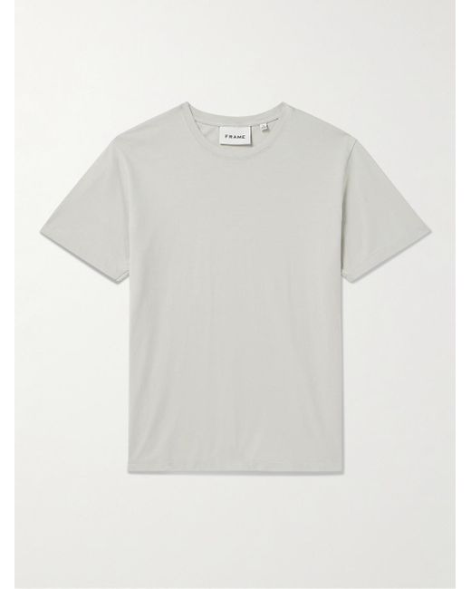 T-shirt in jersey di cotone di FRAME in White da Uomo