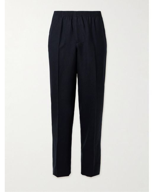 Loro Piana Blue Gaspard Tapered Virgin Wool And Cashmere-Blend Trousers for men