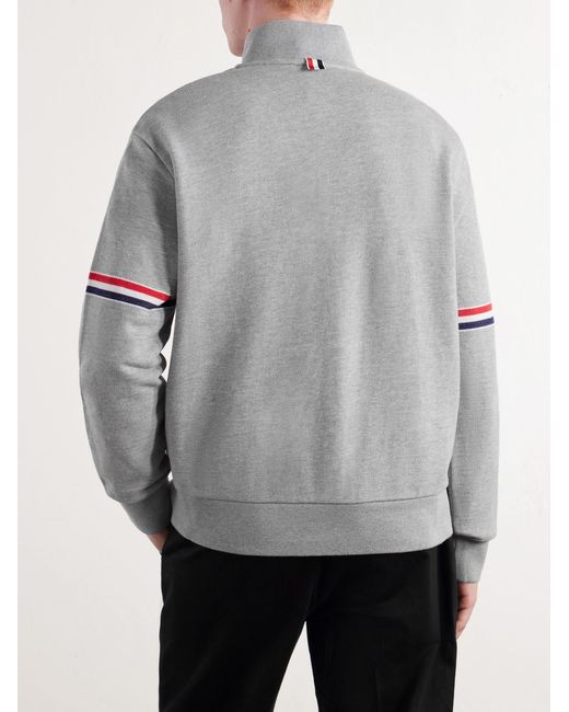 Thom Browne Gray Cotton-Piqué Sweatshirt for men