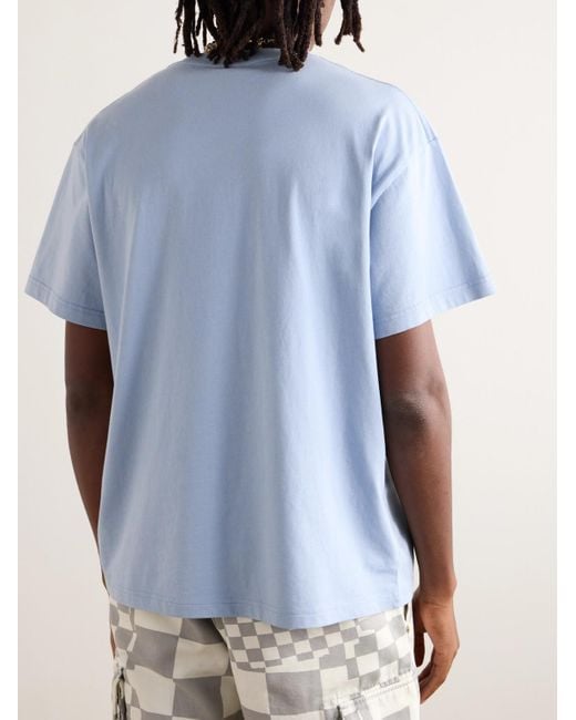 Brain Dead Blue Mech Tank Printed Cotton-jersey T-shirt for men