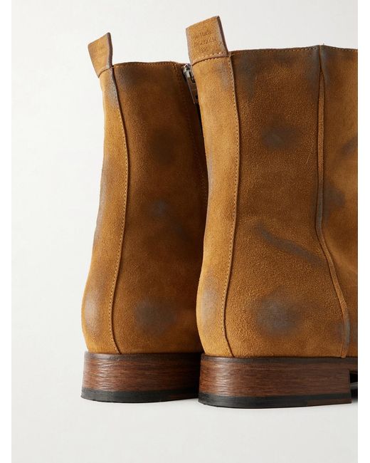 Acne Brown Bebe Suede Chelsea Boots for men