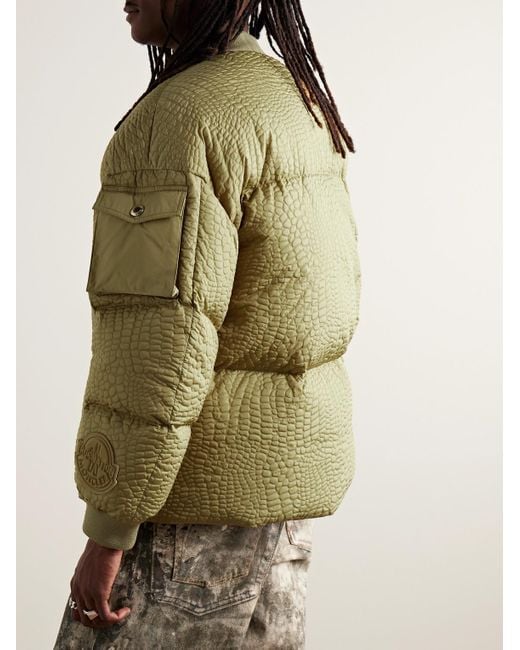 Moncler Genius Green Roc Nation By Jay-z Centaurus Croc-effect Quilted Shell Down Jacket for men