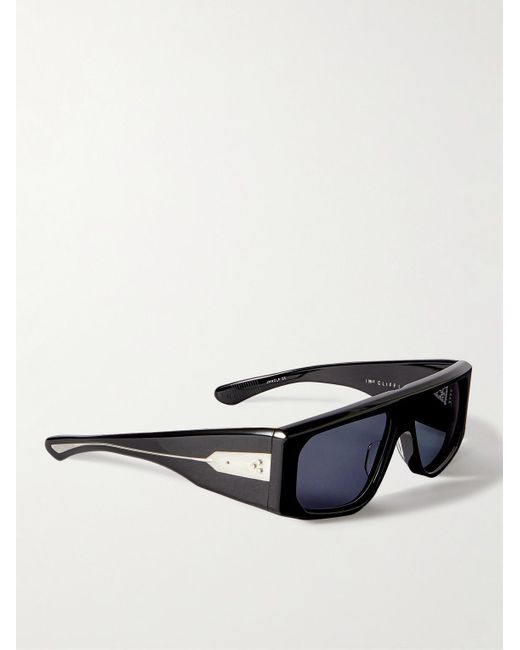 Jacques Marie Mage Black Cliff Square-frame Acetate And Silver-tone Sunglasses for men