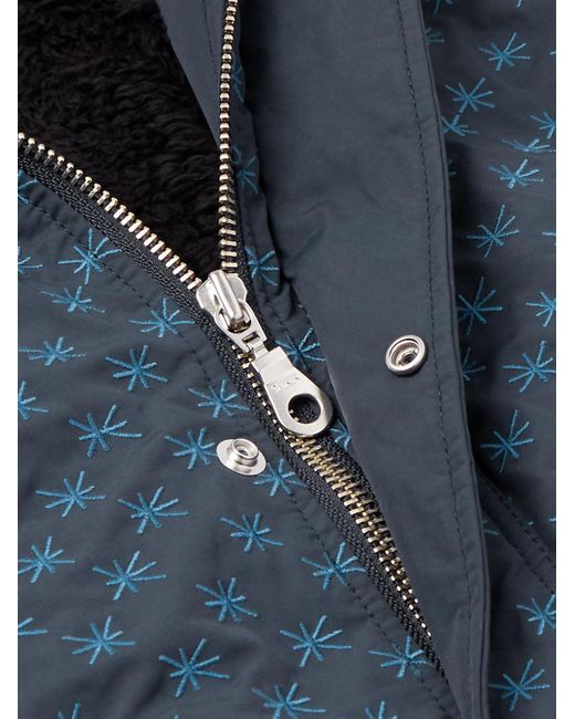 Blue Blue Japan Blue Embroidered Padded Nylon Blouson Jacket for men