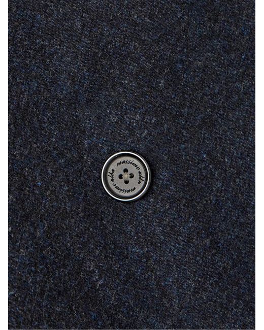 Massimo Alba Doppelreihiger Mantel aus Wolle in Blue für Herren