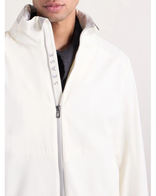 Sease White Cruise 2.0 Linen Hooded Jacket for men