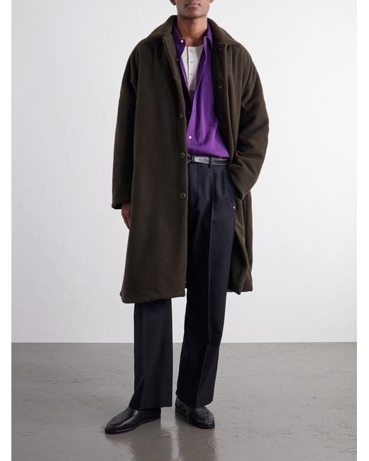 Casey Casey Brown Big Blobby Brushed Cashmere Coat for men