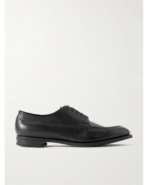 Edward Green Black Dover Full-grain Leather Derby Shoes for men