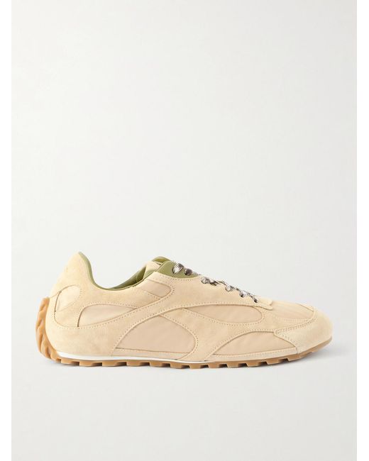 Bottega Veneta Natural Orbit Flash Suede And Nylon Blend Sneakers for men