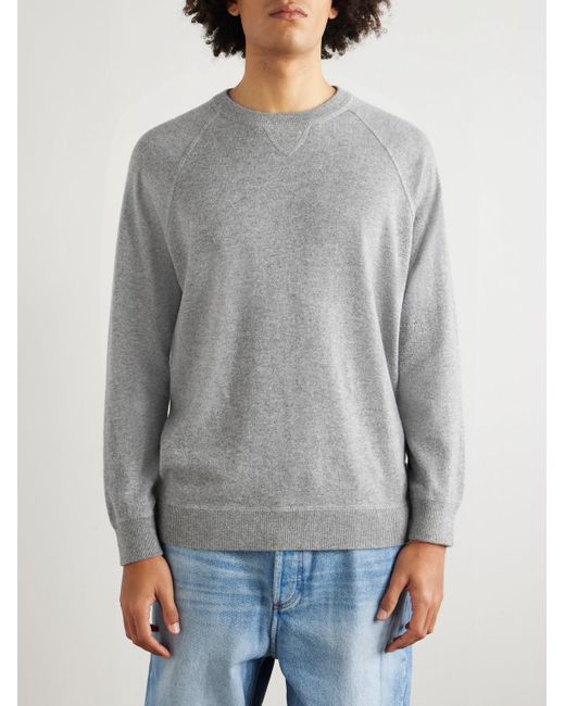 Ghiaia White Cotton Sweater for men
