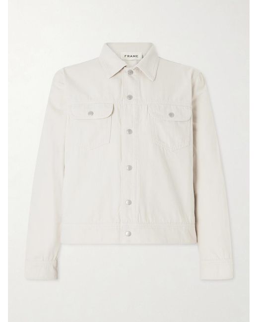 FRAME White Cotton Trucker Jacket for men