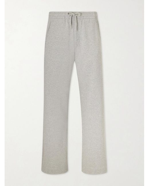 Dries Van Noten Gray Straight-Leg Cotton-Jersey Sweatpants for men