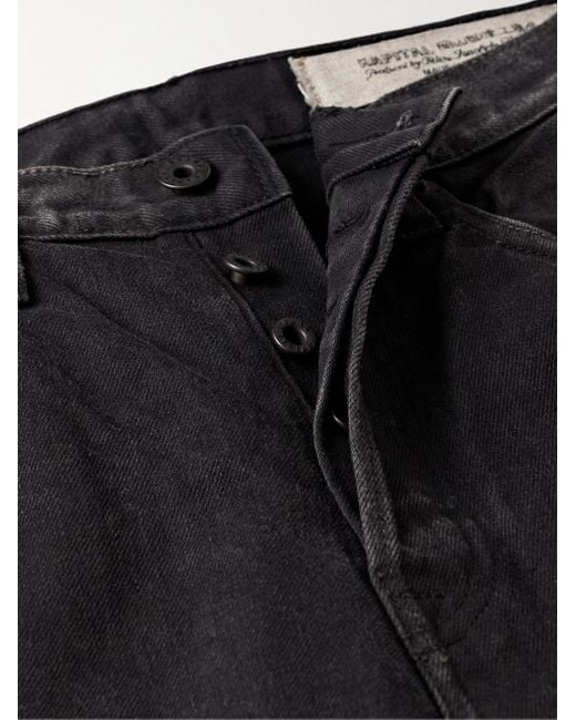 Kapital Black Slim-Fit Straight-Leg Stone-Washed Jeans for men