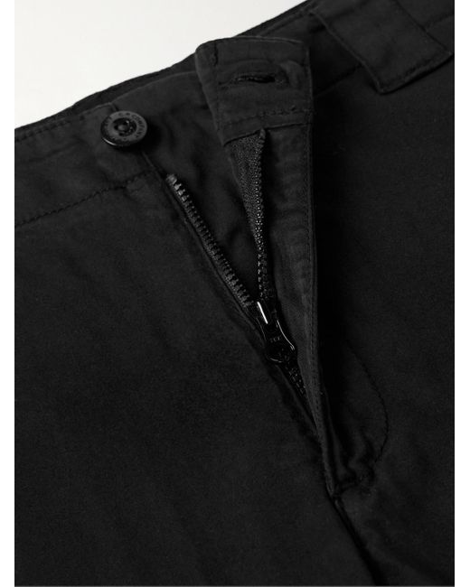C P Company Black Slim-fit Logo-appliquéd Cotton-blend Cargo Trousers for men