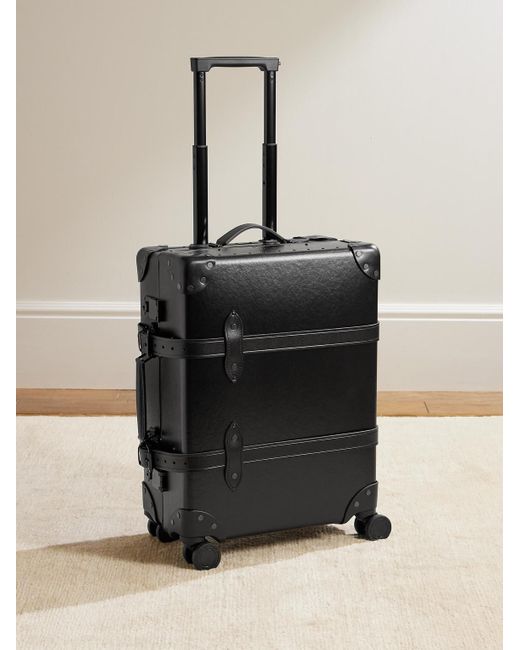 Globe-Trotter Black Centenary Leather-trimmed Carry-on Suitcase for men