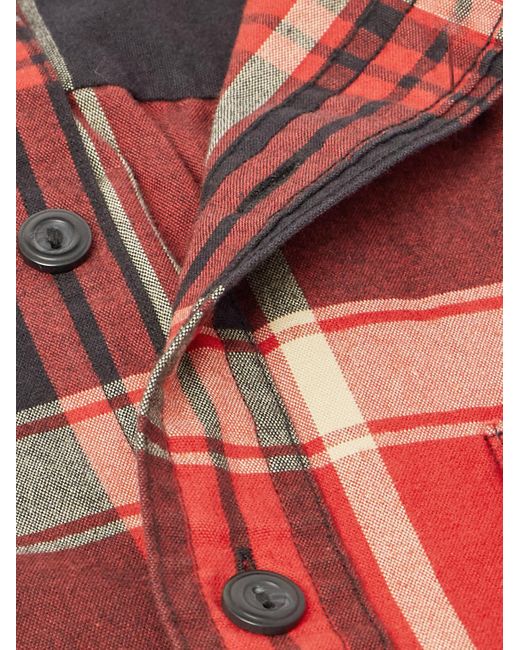 Polo Ralph Lauren Red Checked Brushed-Cotton Oxford Shirt for men