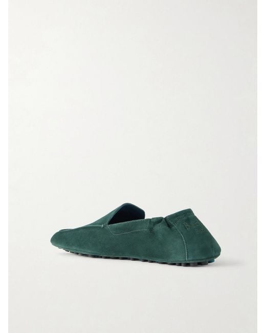Berluti Green Far Niente Suede Driving Shoes for men