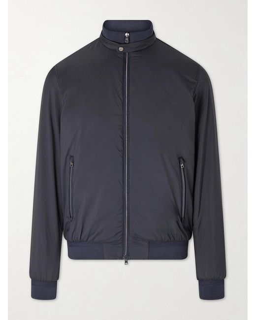 Herno Blue Padded Shell Bomber Jacket for men
