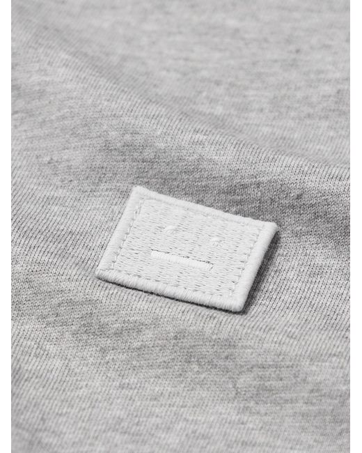 Acne Gray Nash Logo-Appliquéd Cotton-Jersey T-Shirt for men