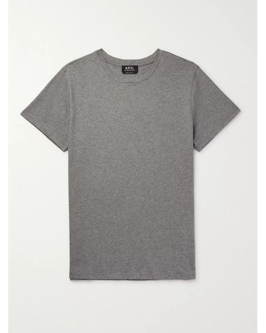 A.P.C. Gray Jimmy Cotton-Jersey T-Shirt for men