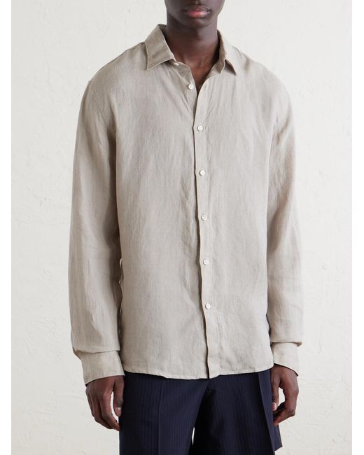 Sunspel White Linen Shirt for men